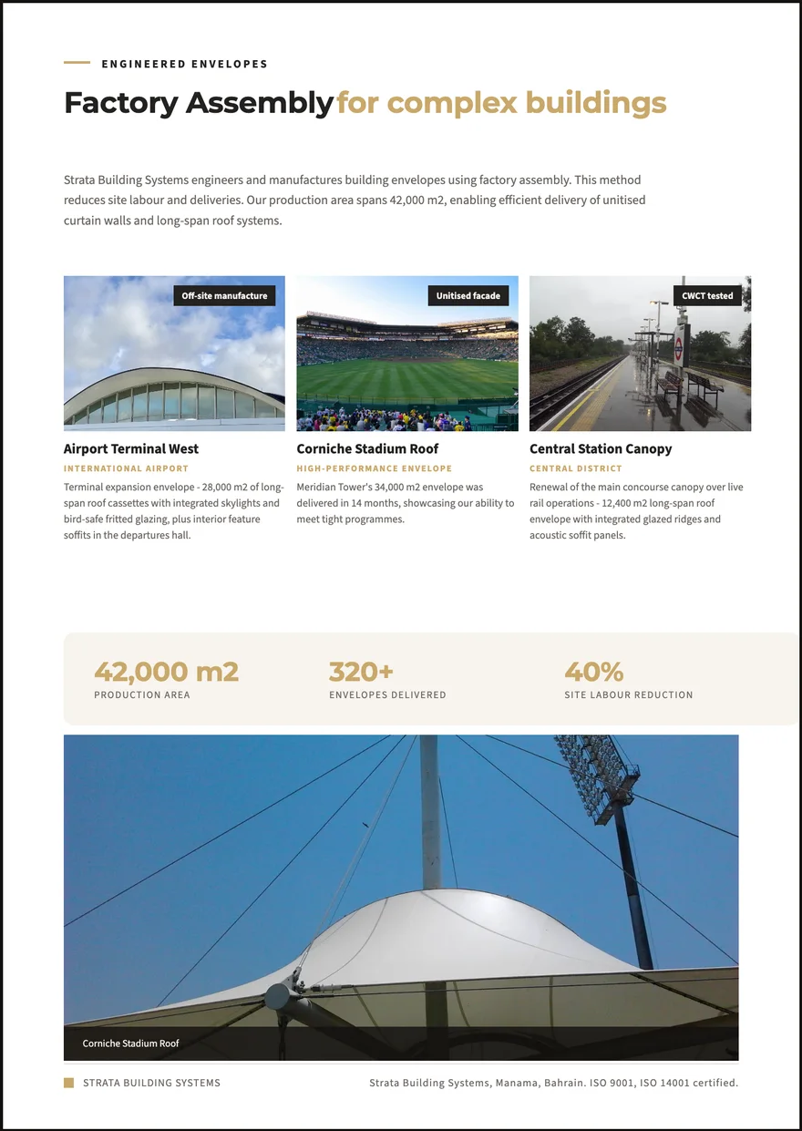 Drafted brochure spread